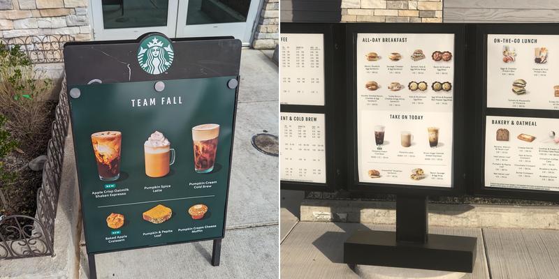 Starbucks Menu