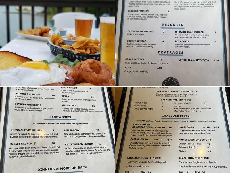 Trail Lake Lodge - Restaurant & Bar Menu