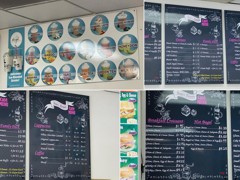 Kim’s donuts & Café Menu