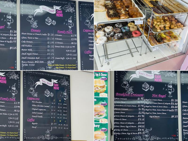 Kim’s donuts & Café Menu