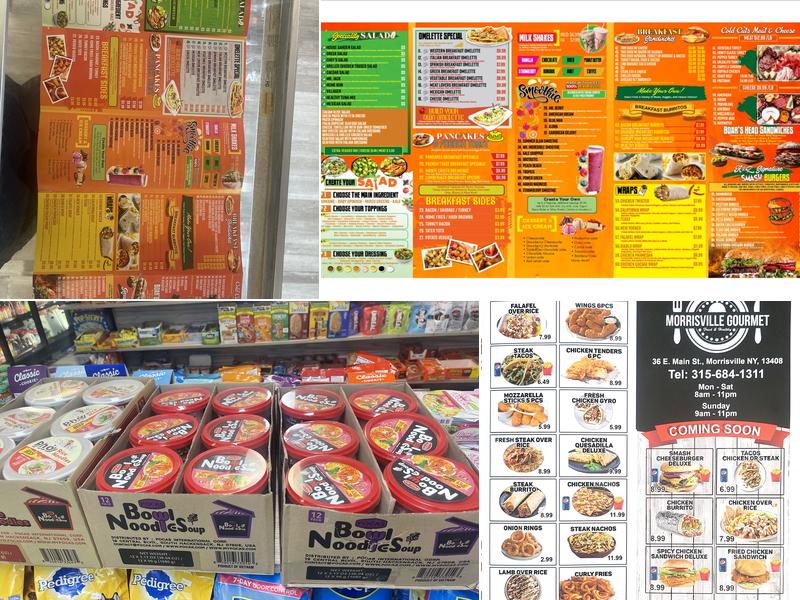 Morrisville Gourmet Menu