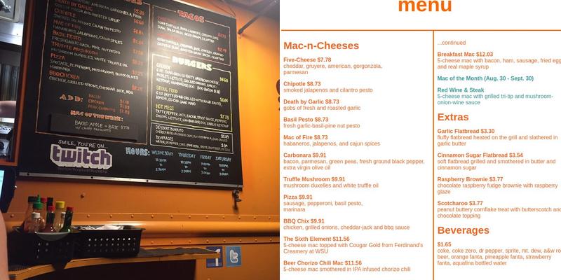 grub wandering kitchen Menu