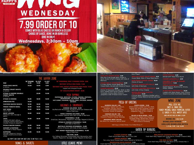 Pappy's Menu
