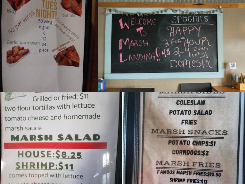 Marsh Landing Menu