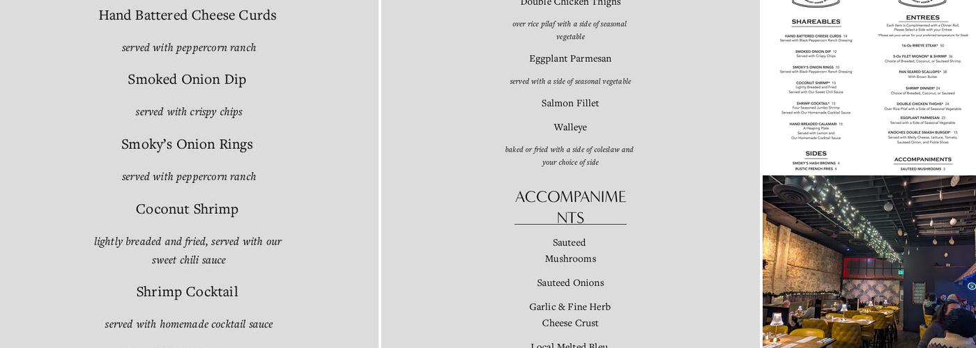Driftless Social Menu