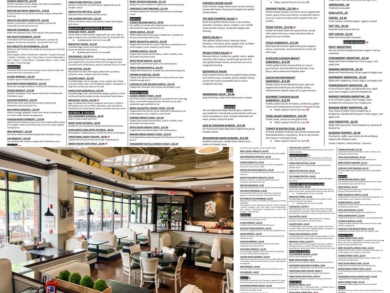 Grade A Cafe Menu