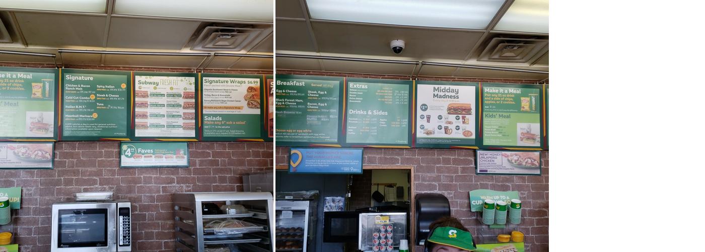 Subway Menu