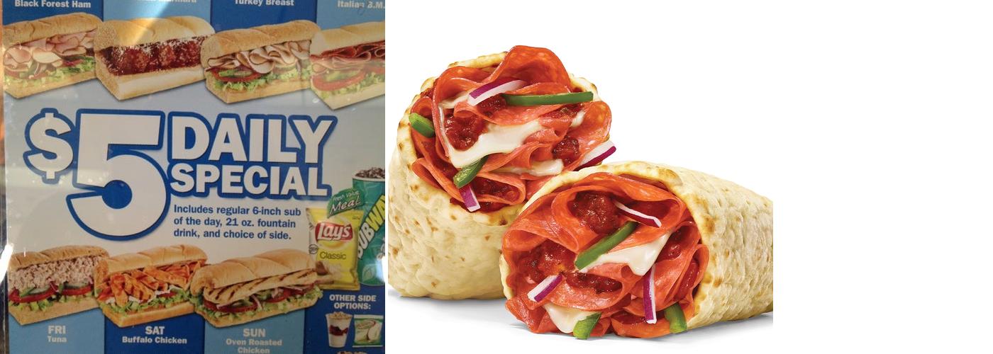 Subway Menu