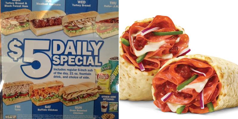 Subway Menu