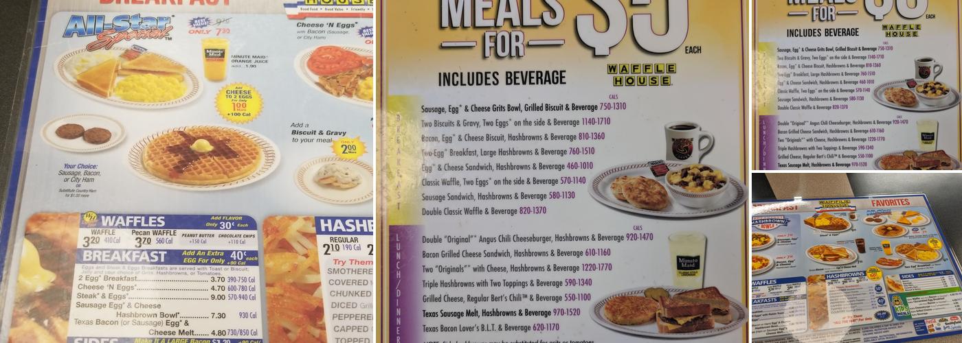 Waffle House Menu