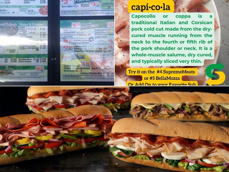 Subway Menu