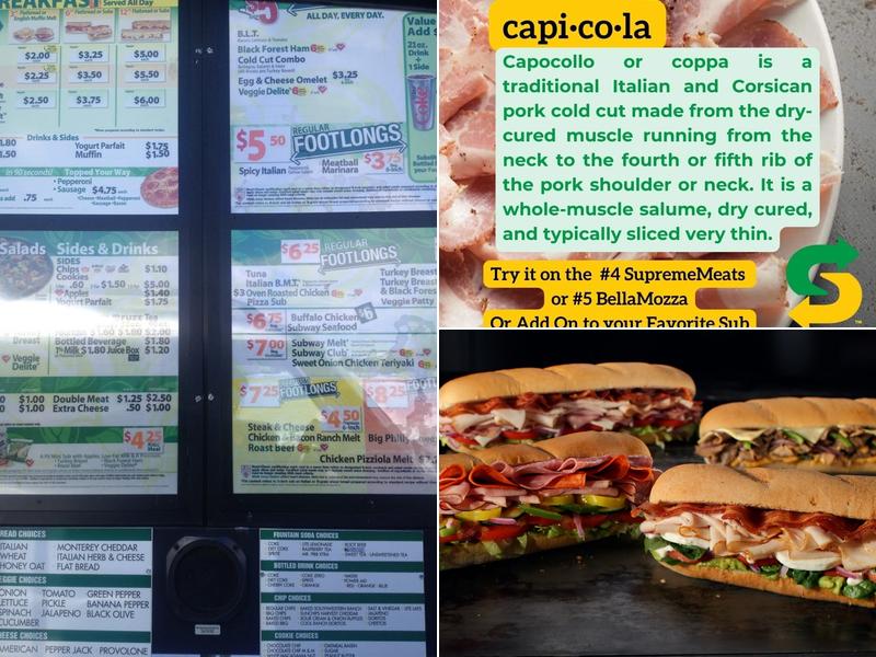 Subway Menu