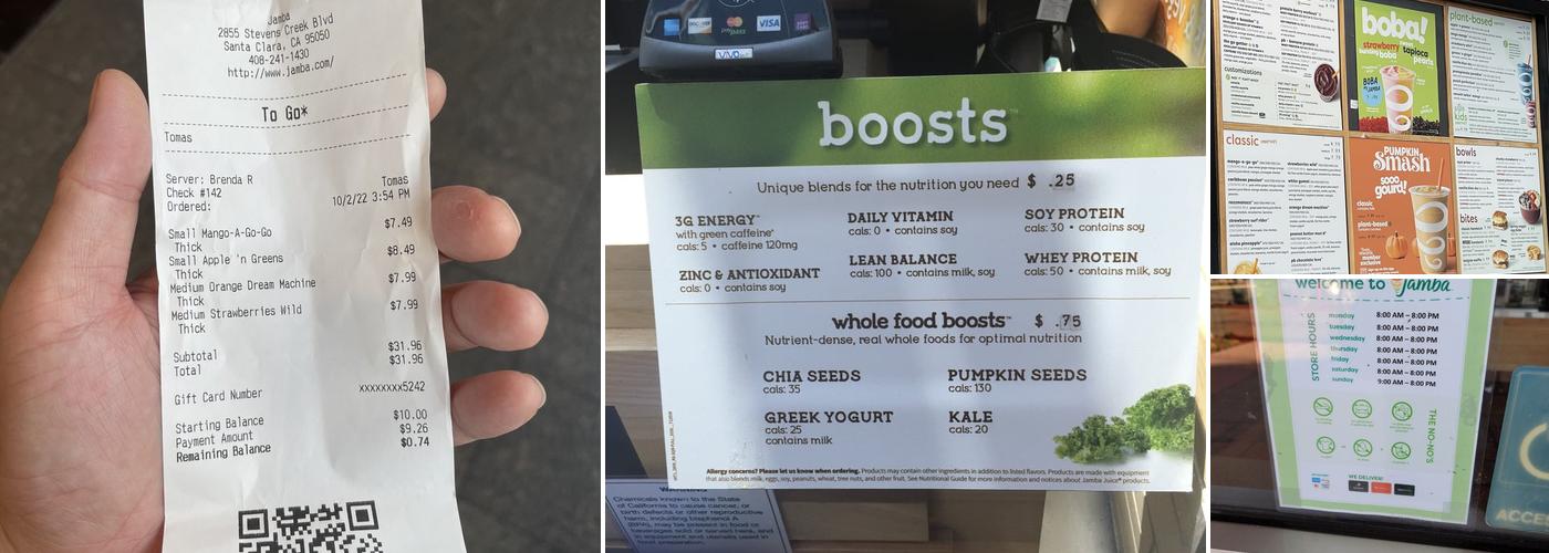 Jamba Menu