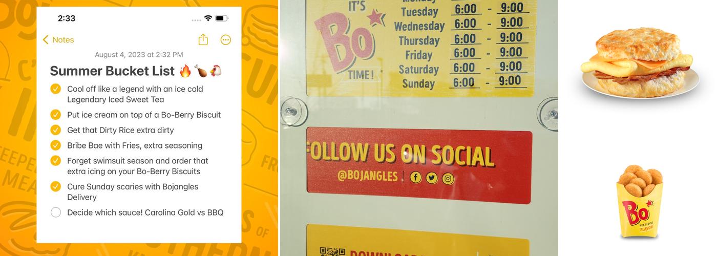 Bojangles Menu