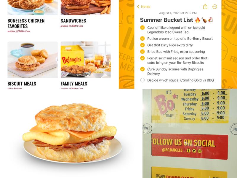 Bojangles Menu