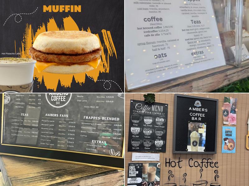AMBER’S COFFEE BAR Menu