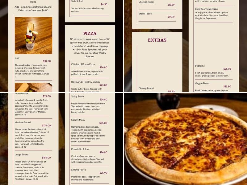 Walnut Creek Winery Menu