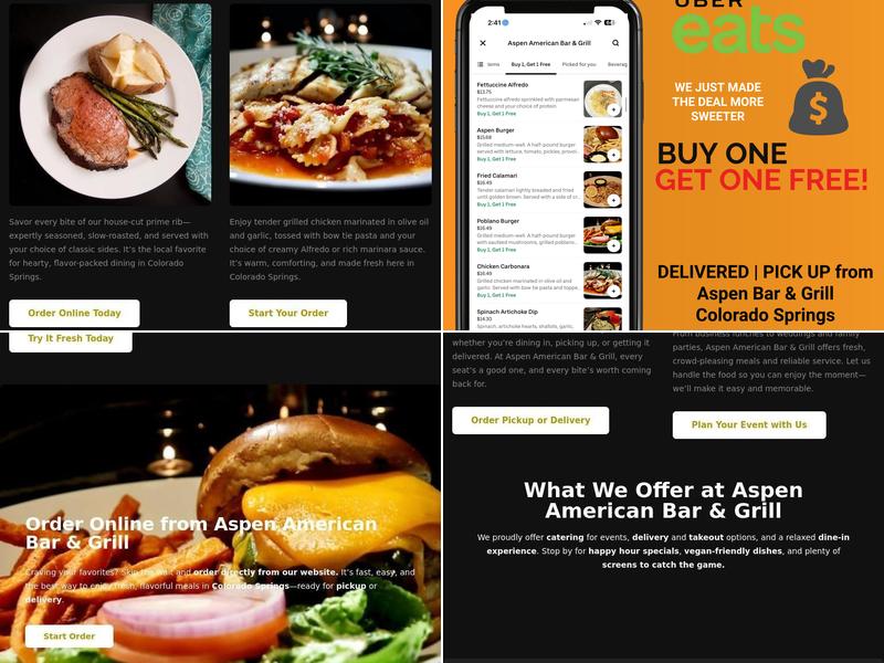 Aspen American Bar & Grill Menu