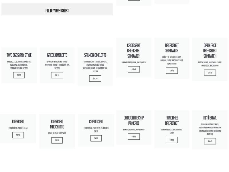 Crema Gourmet Espresso Bar Dadeland Menu