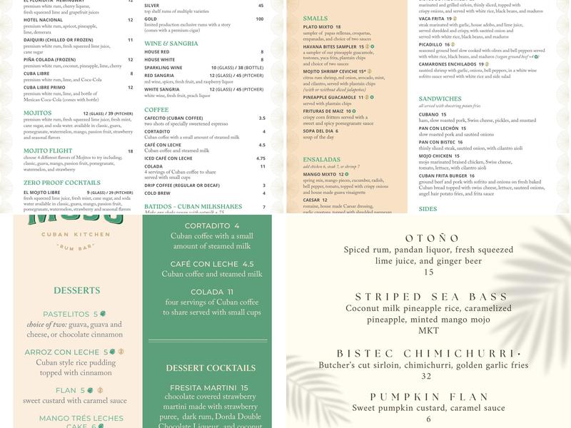 Mojo Cuban Kitchen and Rum Bar Menu