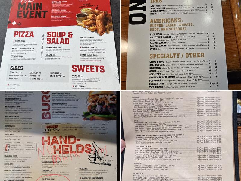 Champps Menu