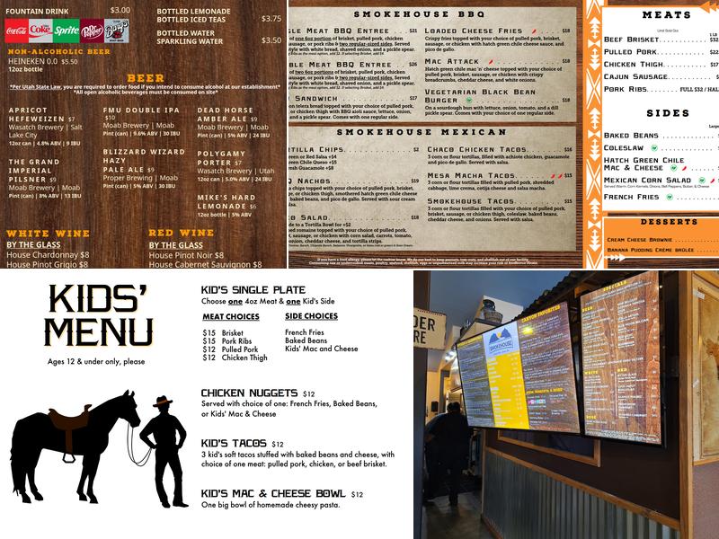 Canyon Smokehouse Menu