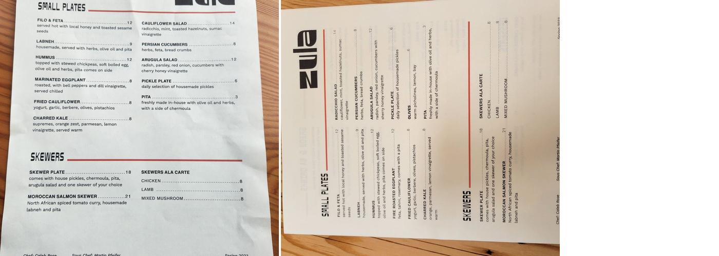 Zula Menu