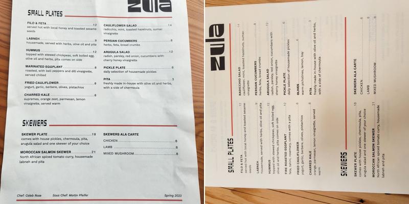 Zula Menu