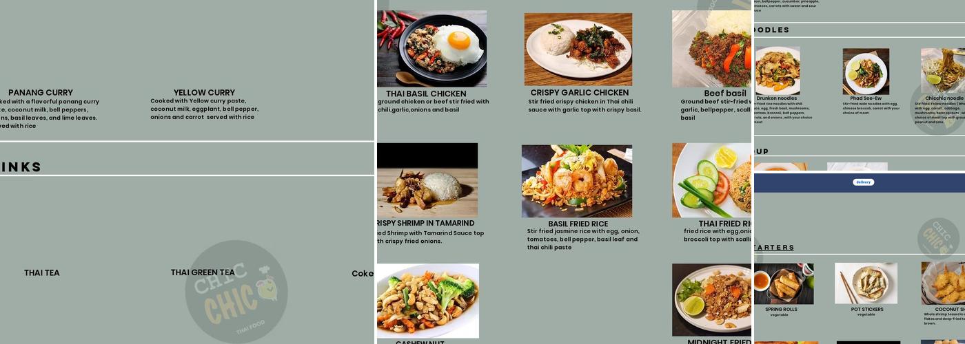 Chicchic Thai Menu