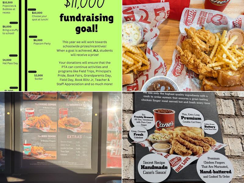 Raising Cane's Chicken Fingers Menu