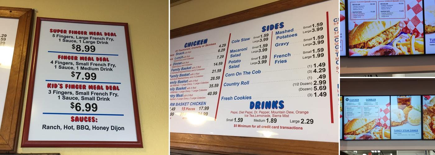 Farm Basket East Side Menu