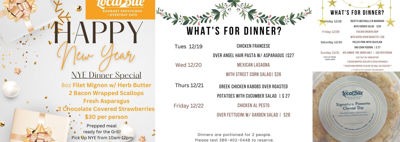 The Local Bite NSB Menu