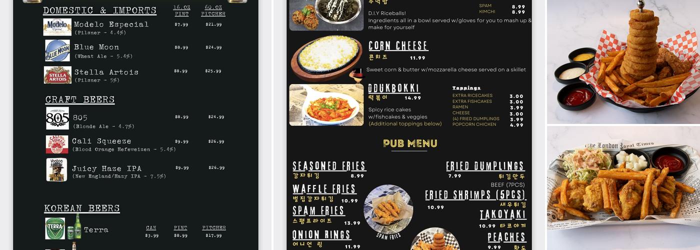 Chimak House Riverside Menu