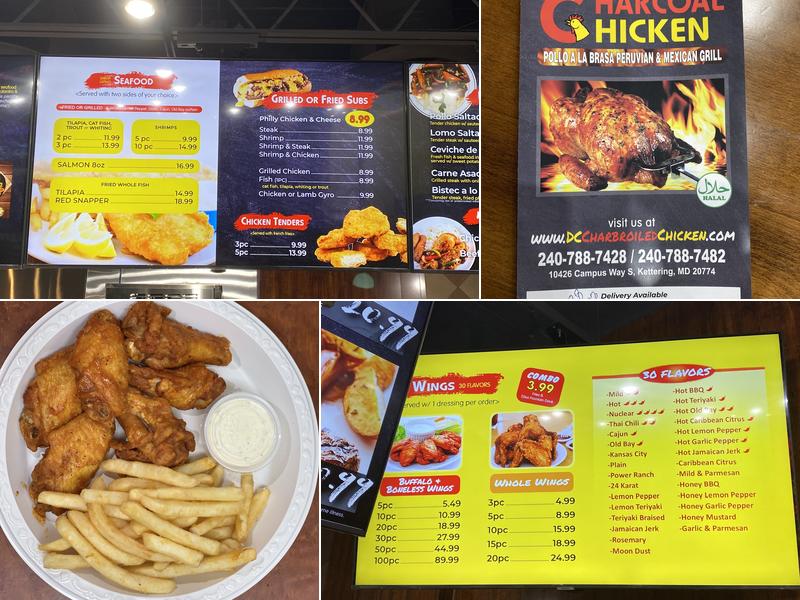 DC CHARCOAL CHICKEN Menu