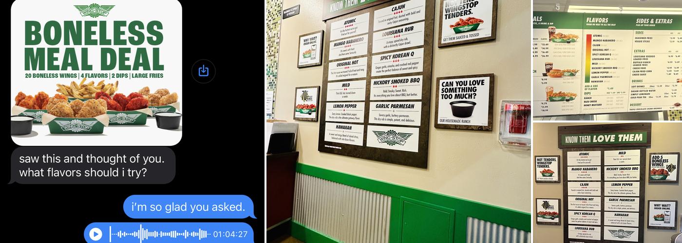Wingstop Menu