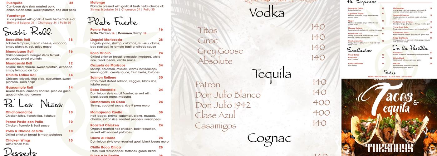 Mamajuana Café Plainfield Menu