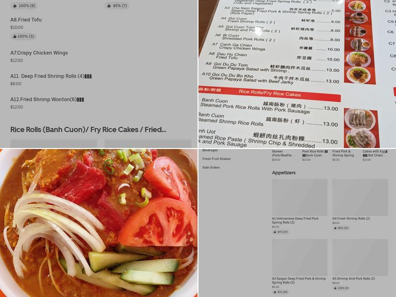 Feifung Kitchen Menu