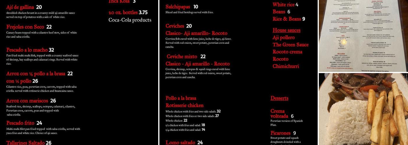 Kiko's Peruvian Kitchen Menu