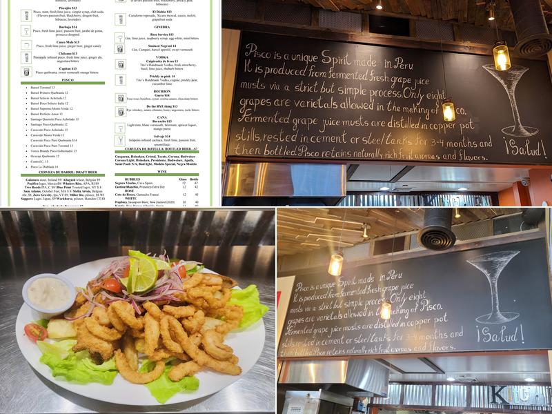 Chacra- pisco bar Peruvian Cuisine Menu