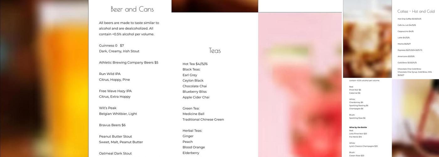 The Wakery Menu