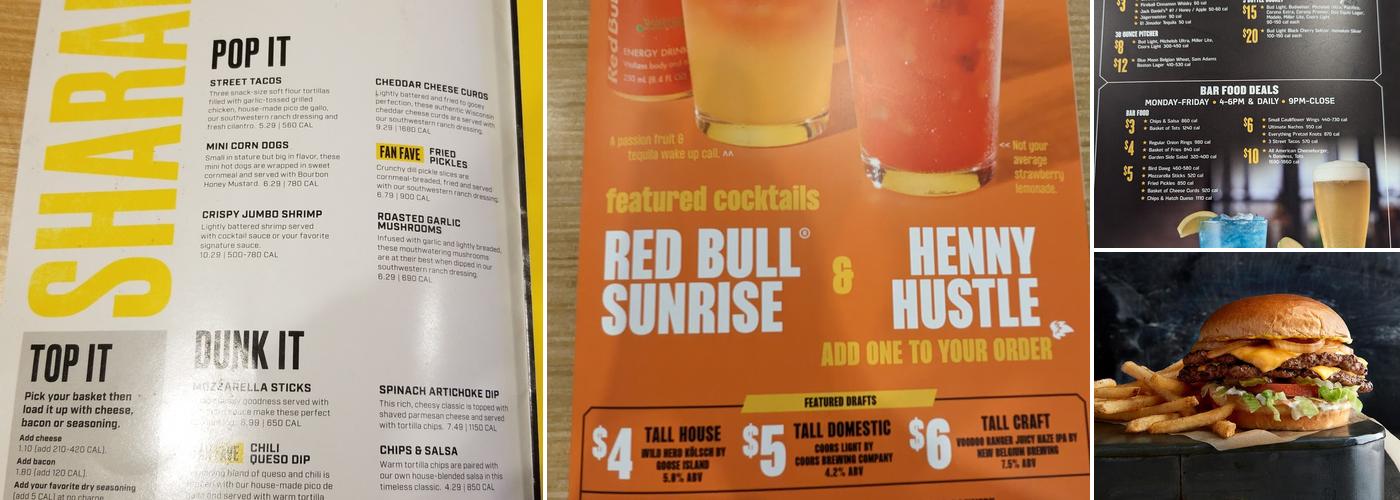 Buffalo Wild Wings Menu