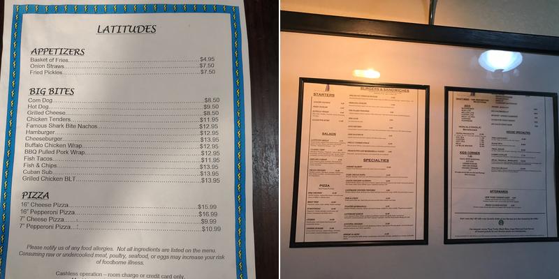 Guest Exclusive - Latitudes Lounge Menu