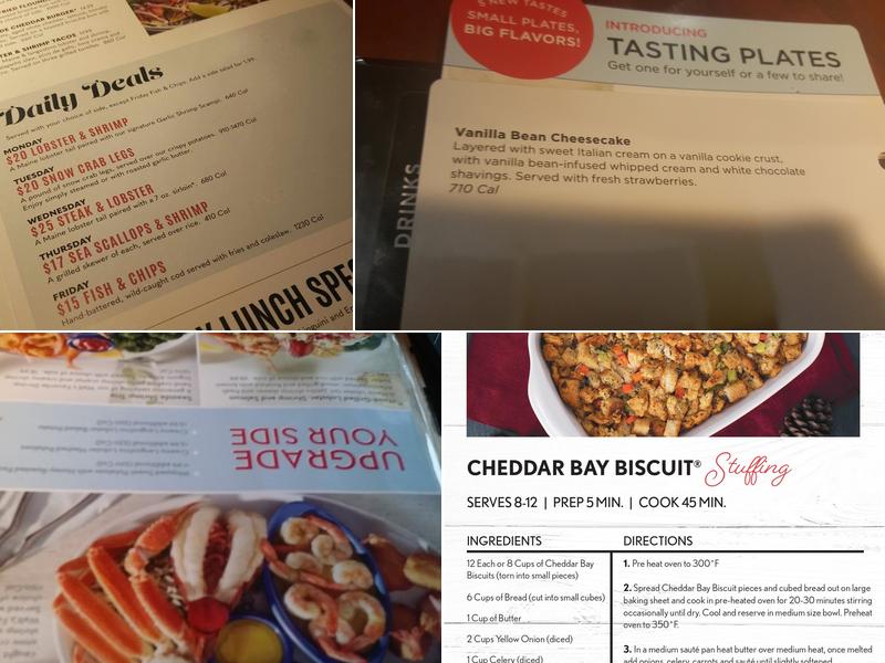 Red Lobster Menu