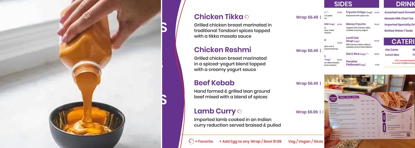 Bombay Eats / Bombay Wraps Menu