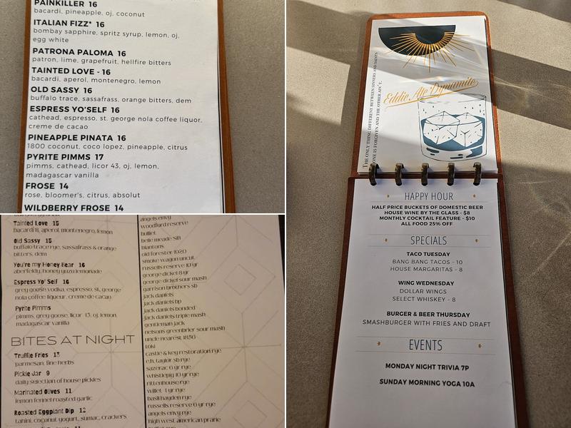 Eddie Ate Dynamite Menu