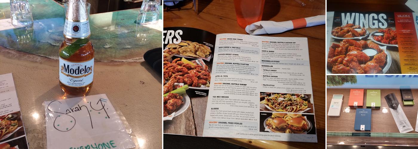 Hooters Menu