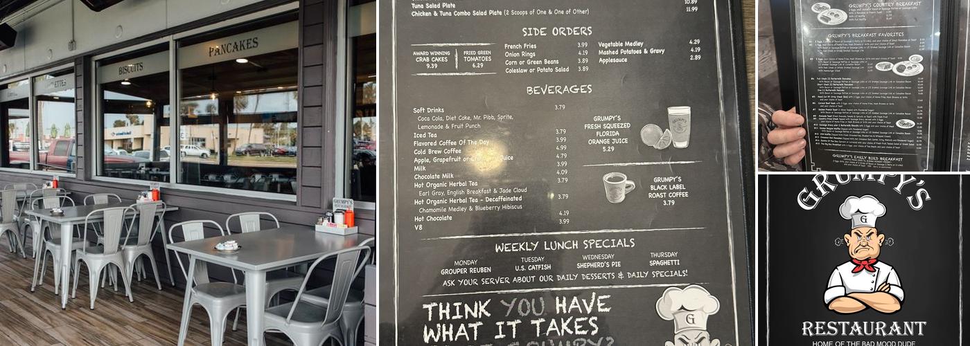 Grumpy's Restaurant Menu