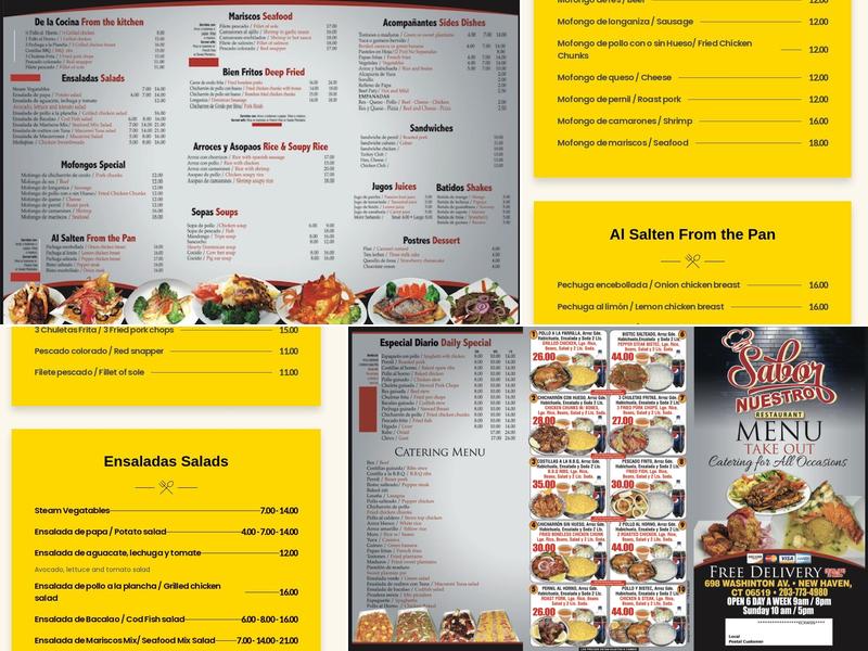 Sabor Nuestro Menu