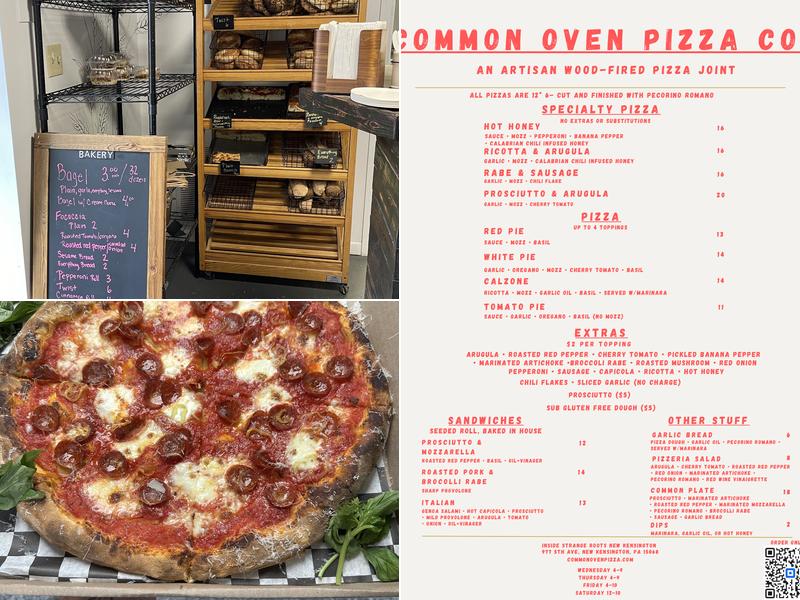 Common Oven Pizza Co. Menu