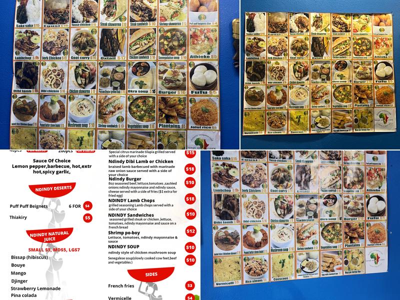 Ndindy African food Menu